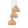 Innovations Lighting Woven Rattan 3 Light 19" Wide Multi Light Pendant Oil Rubbed Bronze / Natural / Multi-colored