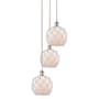 Innovations Lighting Farmhouse Rope 3 Light 15" Wide Multi Light Pendant Polished Chrome / White Glass with White Rope