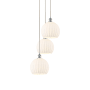 Innovations Lighting White Venetian 3 Light 17" Wide Suspension Multi Light Pendant Polished Chrome