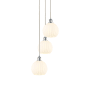 Innovations Lighting White Venetian 3 Light 15" Wide Suspension Multi Light Pendant Polished Chrome