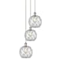 Innovations Lighting Farmhouse Rope 3 Light 15" Wide Multi Light Pendant Polished Chrome / Clear Glass with White Rope