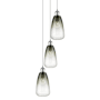 Innovations Lighting Brookhaven Almond 3 Light 13" Wide Multi Light Pendant Polished Chrome / Slate