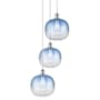 Innovations Lighting Brookhaven Sphere 3 Light 17" Wide Multi Light Pendant Polished Chrome / Sapphire Blue