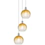 Innovations Lighting Brookhaven Globe 3 Light 15" Wide Multi Light Pendant Polished Chrome / Amber