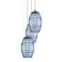 Innovations Lighting Vaz 3 Light 17" Wide Multi Light Pendant Polished Chrome / Blue