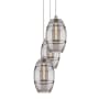 Innovations Lighting Vaz 3 Light 17" Wide Multi Light Pendant Polished Chrome / Smoked
