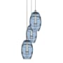 Innovations Lighting Vaz 3 Light 15" Wide Multi Light Pendant Polished Chrome / Blue
