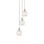 Innovations Lighting White Mouchette 3 Light 13" Wide Suspension Multi Light Pendant Polished Nickel