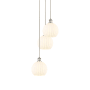 Innovations Lighting White Venetian 3 Light 15" Wide Suspension Multi Light Pendant Polished Nickel