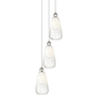 Innovations Lighting Brookhaven Almond 3 Light 13" Wide Multi Light Pendant Polished Nickel / Opal