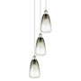 Innovations Lighting Brookhaven Almond 3 Light 13" Wide Multi Light Pendant Polished Nickel / Slate