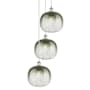 Innovations Lighting Brookhaven Sphere 3 Light 17" Wide Multi Light Pendant Polished Nickel / Slate