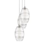 Innovations Lighting Vaz 3 Light 17" Wide Multi Light Pendant Polished Nickel / Clear