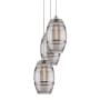 Innovations Lighting Vaz 3 Light 17" Wide Multi Light Pendant Polished Nickel / Smoked