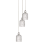 Innovations Lighting Bridal Veil 3 Light 12" Wide Multi Light Pendant Polished Nickel / Clear