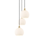Innovations Lighting White Venetian 3 Light 17" Wide Suspension Multi Light Pendant Satin Gold