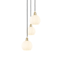 Innovations Lighting White Venetian 3 Light 15" Wide Suspension Multi Light Pendant Satin Gold