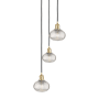 Innovations Lighting Ithaca 3 Light 13" Wide Multi Light Pendant Satin Gold / Clear Ithaca