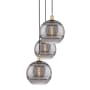 Innovations Lighting Rochester 3 Light 19" Wide Multi Light Pendant Satin Gold / Smoked