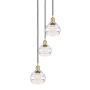 Innovations Lighting Rochester 3 Light 12" Wide Multi Light Pendant Satin Gold / Clear