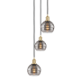 Innovations Lighting Rochester 3 Light 12" Wide Multi Light Pendant Satin Gold / Smoked