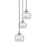 Innovations Lighting Rochester 3 Light 15" Wide Multi Light Pendant Satin Gold / Clear
