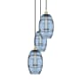 Innovations Lighting Vaz 3 Light 15" Wide Multi Light Pendant Satin Gold / Blue