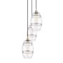 Innovations Lighting Vaz 3 Light 15" Wide Multi Light Pendant Satin Gold / Clear