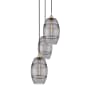 Innovations Lighting Vaz 3 Light 15" Wide Multi Light Pendant Satin Gold / Smoked