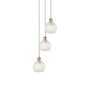 Innovations Lighting White Mouchette 3 Light 13" Wide Suspension Multi Light Pendant Brushed Satin Nickel