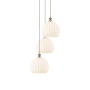 Innovations Lighting White Venetian 3 Light 17" Wide Suspension Multi Light Pendant Brushed Satin Nickel