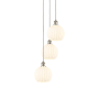 Innovations Lighting White Venetian 3 Light 15" Wide Suspension Multi Light Pendant Brushed Satin Nickel
