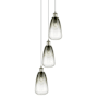 Innovations Lighting Brookhaven Almond 3 Light 13" Wide Multi Light Pendant Brushed Satin Nickel / Slate