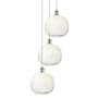 Innovations Lighting Brookhaven Sphere 3 Light 17" Wide Multi Light Pendant Brushed Satin Nickel / Opal