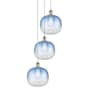 Innovations Lighting Brookhaven Sphere 3 Light 17" Wide Multi Light Pendant Brushed Satin Nickel / Sapphire Blue