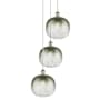 Innovations Lighting Brookhaven Sphere 3 Light 17" Wide Multi Light Pendant Brushed Satin Nickel / Slate