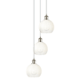 Innovations Lighting Brookhaven Globe 3 Light 15" Wide Multi Light Pendant Brushed Satin Nickel / Opal