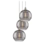 Innovations Lighting Rochester 3 Light 19" Wide Multi Light Pendant Brushed Satin Nickel / Smoked