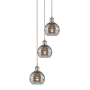 Innovations Lighting Rochester 3 Light 12" Wide Multi Light Pendant Brushed Satin Nickel / Smoked
