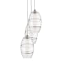 Innovations Lighting Vaz 3 Light 17" Wide Multi Light Pendant Brushed Satin Nickel / Clear