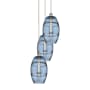 Innovations Lighting Vaz 3 Light 15" Wide Multi Light Pendant Brushed Satin Nickel / Blue