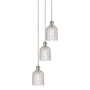 Innovations Lighting Bridal Veil 3 Light 12" Wide Multi Light Pendant Brushed Satin Nickel / Clear