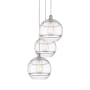 Innovations Lighting Rochester 3 Light 19" Wide Multi Light Pendant White Polished Chrome / Clear
