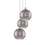 Innovations Lighting Rochester 3 Light 19" Wide Multi Light Pendant White Polished Chrome / Smoked