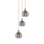 Innovations Lighting Rochester 3 Light 12" Wide Multi Light Pendant White Polished Chrome / Smoked