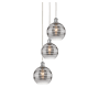 Innovations Lighting Rochester 3 Light 15" Wide Multi Light Pendant White Polished Chrome / Smoked