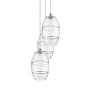Innovations Lighting Vaz 3 Light 17" Wide Multi Light Pendant White Polished Chrome / Clear
