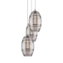 Innovations Lighting Vaz 3 Light 17" Wide Multi Light Pendant White Polished Chrome / Smoked
