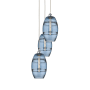 Innovations Lighting Vaz 3 Light 15" Wide Multi Light Pendant White Polished Chrome / Blue