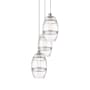 Innovations Lighting Vaz 3 Light 15" Wide Multi Light Pendant White Polished Chrome / Clear